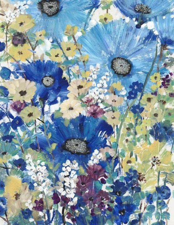 Classy Art Garden Blues I by Tim OToole Wall Art-2