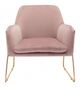 Zuo® Nadir Pink and Gold Arm Chair-1