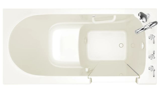 American Standard Gelcoat Linen 30" x 60" Soaking Walk-In Bathtub - Right-Hand Door and Drain-2