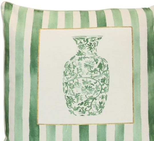 Stylecraft Tamara Day Green Stripes Designer Pillow-1