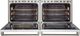 Wolf® 60" Stainless Steel Pro Style Dual Fuel Range with Black Door-1