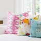 Laura Park Designs Palm Pink 22" x 22" Toss Pillow-1