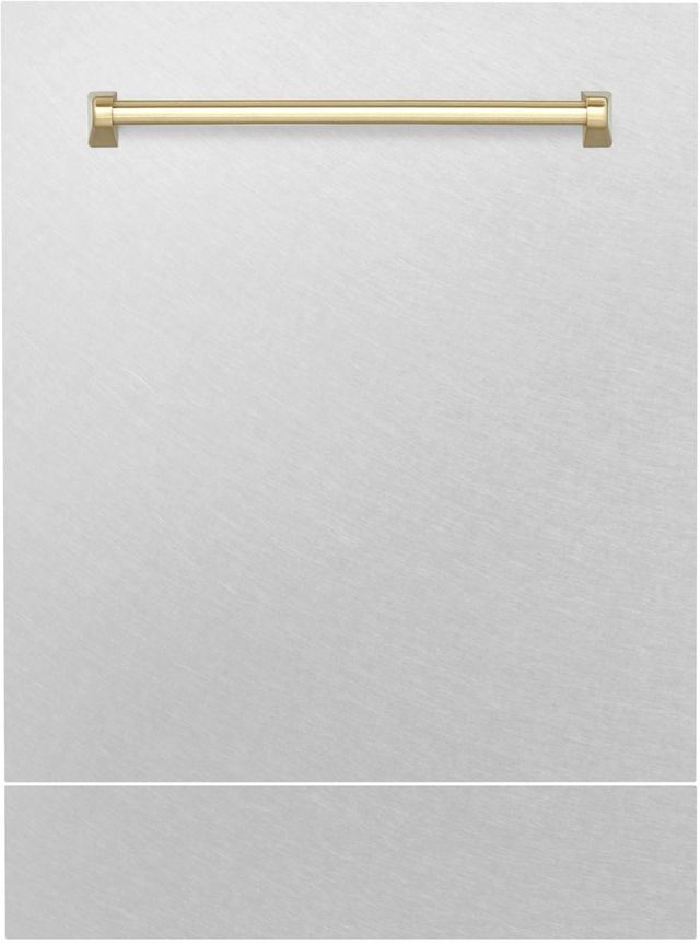 ZLINE Autograph Edition Tallac 24" Fingerprint Resistant Satin Stainless Steel Dishwasher Panel-1