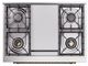 Ilve® Nostalgie II Noblesse 36'' Burgundy Pro Style Dual Fuel Range with Brass Trim-4