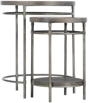 Hooker Furniture 2 Piece Natural Wood Nesting Table Set
