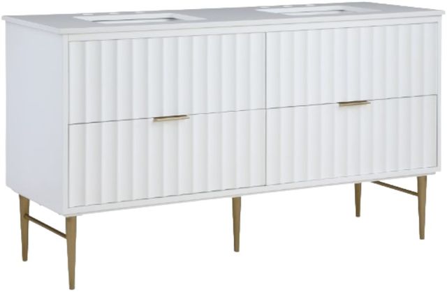 Meridian Furniture Modernist White 60" Bathroom Vanity-0