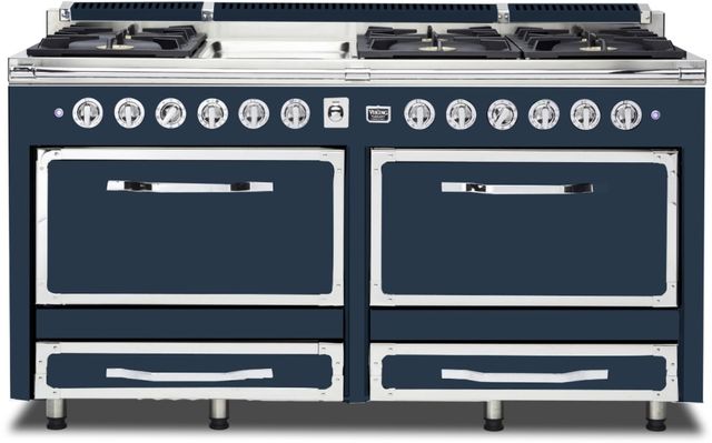 Viking® Tuscany 66" Slate Blue Dual Fuel Pro Style Dual Fuel Range-0