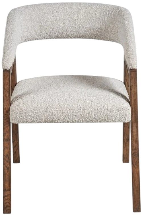 Universal Explore Home™ New Modern Medium Brown Oak/Oris Snow Dining Chair-3