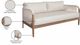 Meridian Furniture Maui Cream Aluminum/Fabric/Wooden Outdoor Loveseat-5