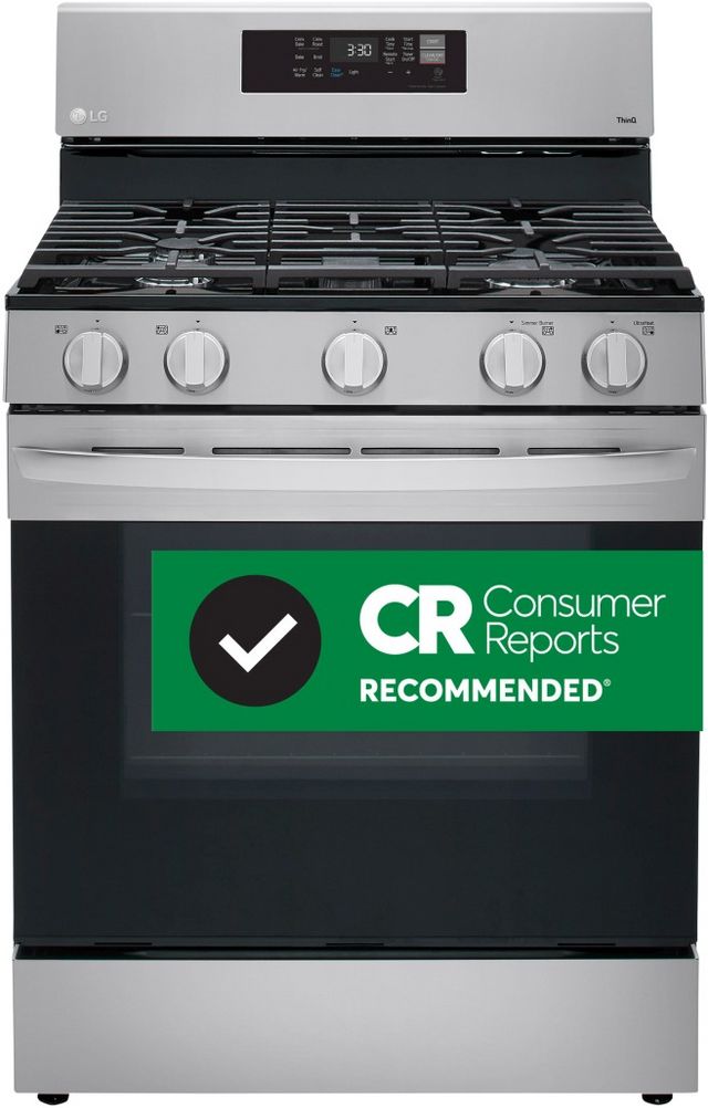 LG 30" Stainless Steel Free Standing Gas Convection Smart Range with Air Fry -1