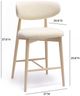 TOV Furniture Zinea Cream/Natural Counter Stool-2