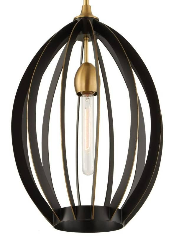 Uttermost® Darby Dark Bronze/Warm Brass Pendant-3