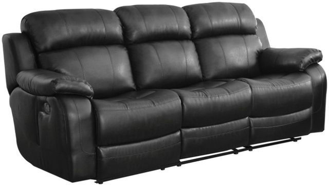Homelegance® Marille Black Double Manual Reclining Sofa-0