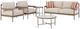 Signature Design by Ashley® Bluff Trail 5-Piece Beige/Brown Aluminum/Fabric Outdoor Conversation Set-0