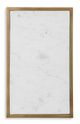 Signature Design by Ashley® Lanport White Accent Table with Champagne Stand -4