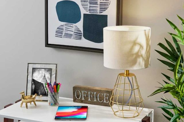 Adesso® Victor Antique Brass Table Lamp-4