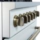 FORNO® Giovanni Series Alta Qualita 30" White and Antique Brass Pro Style Gas Range-4