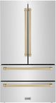 ZLINE Autograph Edition 36" 22.5 Cu. Ft. Fingerprint Resistant Stainless Steel Counter Depth French Door Refrigerator-0