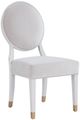 Universal Explore Home™ Love. Joy. Bliss. Miranda Kerr Home Alabaster/Diamond Velvet Pearl Oval Side Chair-0