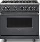 Viking® 7 Series 36" Cast Black Pro Style Natural Gas Range-0