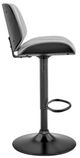 Armen Living Brock Gray/Black Adjustable Bar Stool-1