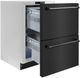 ZLINE 24" Touchstone 168 Can Outdoor-Rated Dual Refrigerator Drawer with Black Stainless Steel Doors-2