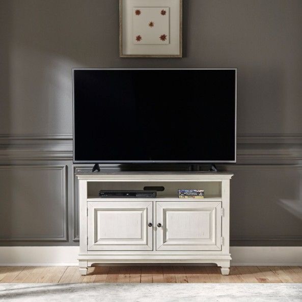 Liberty Furniture Allyson Park Charcoal/Wirebrushed White 46" TV Console-1