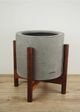 Le Present Century Concrete Grey 18" Planter-5