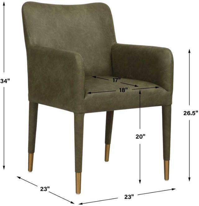 Uttermost® Conifer Pine Dining Armchair-2