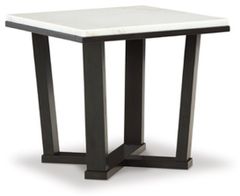 Signature Design by Ashley® Fostead White End Table with Espresso Base 