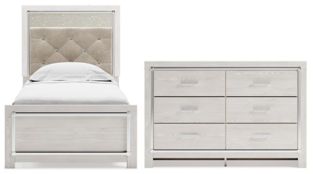 Signature Design by Ashley® Altyra 2-Piece White Twin Panel Bed Set-0