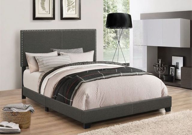 Coaster® Boyd Charcoal King Upholstered Bed-1