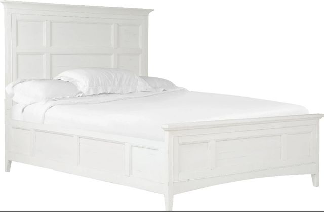 Magnussen Home® Heron Cove Chalk White Gray Queen Panel Bed-0