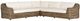 Four Hands Messina 3-Piece Fabric/Wooden Outdoor Sectional-0
