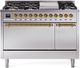 Ilve® Nostalgie II Series 48" Stainless Steel Pro Style Dual Fuel Range-0
