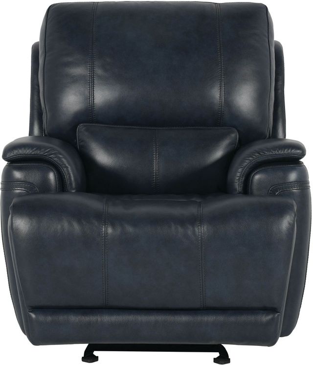 Bassett® Furniture Burlington Navy Leather Recliner-1