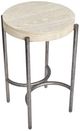 Magnussen Home® Jennings Edgecomb Gray Accent Table with Weathered Antique Nickel Base-3