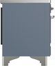 Ilve® Majestic III 36" Blue Gray Pro Style Induction Range with Solid Door and Chrome Trim-4