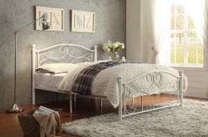 Mazin Furniture Pallina White Full Bed-2