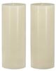 A & B Home 2-Piece Ivory Unscented Soy Wax Pillar Candle Set-0