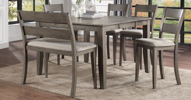 American Wholesale Furniture Clark 7-Piece Gray Pub Table Set-0