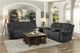 Mazin Furniture Nutmeg Charcoal Gray Double Reclining Loveseat with Center Console-4
