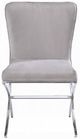 ACME Furniture Daire 2-Piece Chrome/Light Gray Side Chair-3
