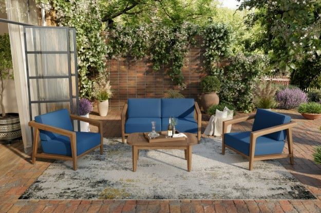 New Classic® Home Furnishings Bali Brown Eucalyptus Outdoor Coffee Table-1
