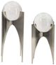 A & B Home Bergen 2-Piece Silver Crystal Ball Statuaries Set-0