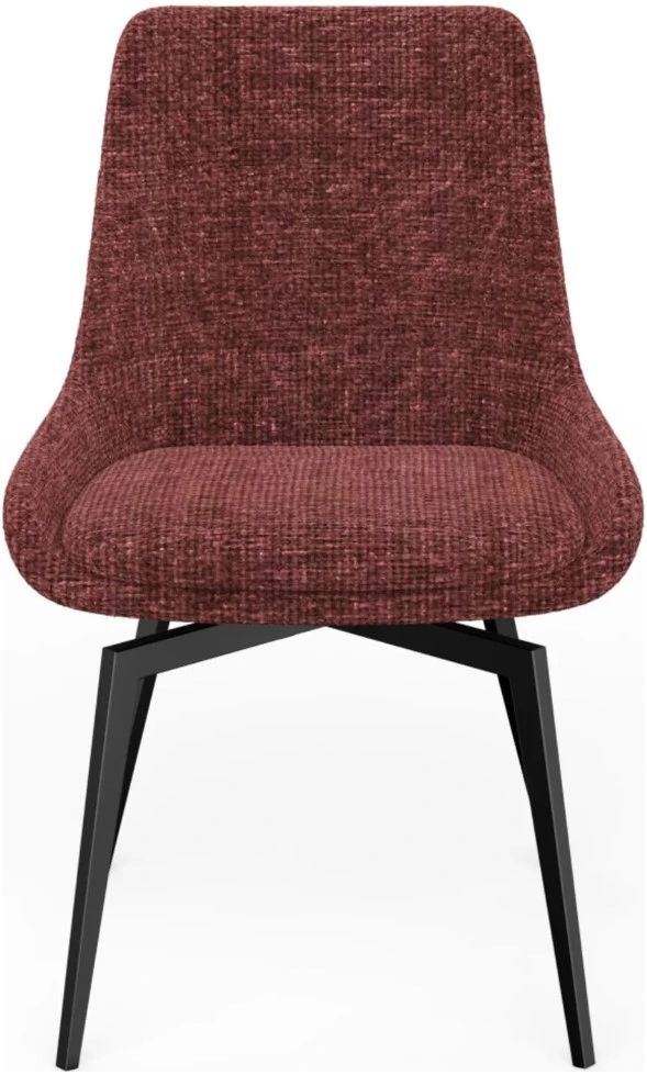 Modus Furniture CEO Cherry Upholstered Swivel Dining Side Chair-2