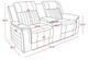 Global Furniture USA U8879 Blanched Charcoal Power Reclining Loveseat with Console-2