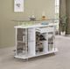 Coaster® Gideon White High Gloss/Chrome Bar Unit-4