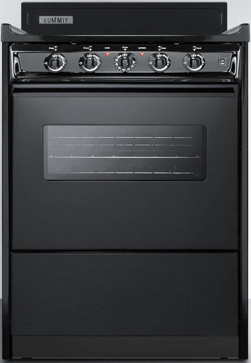 Summit® 24" Black Freestanding Electric Range-0
