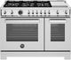 Bertazzoni Professional Series 48" Fingerprint Resistant Stainless Steel Pro Style Gas Range-0
